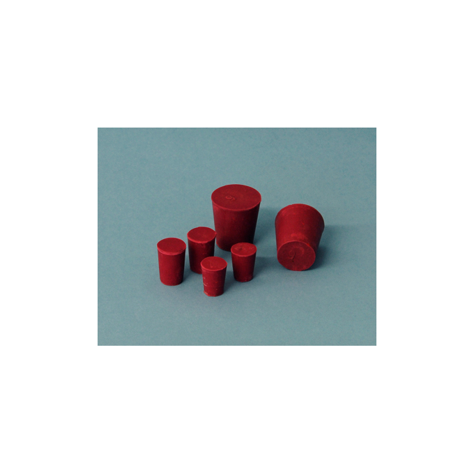 Tapón goma roja, diam. (inf-sup) 25-32 mm B/25uds