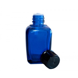 Frasco cuadrado azul DIN18 30 ml