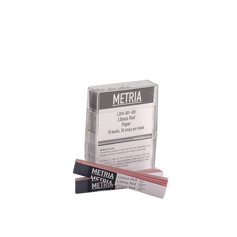 Papel tornasol rojo, c··200 tiras