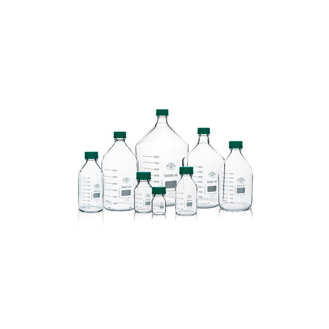 Frasco ISO Simax con tapón y anillo verde 3800ml