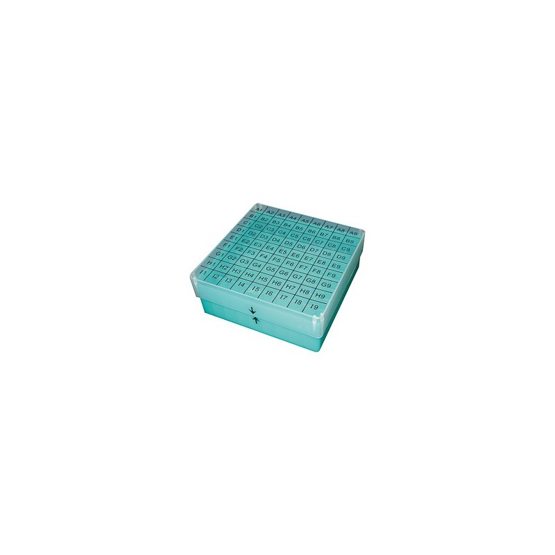 Caja Carton Congelable para Criotubos hasta 5ml 81 tubos