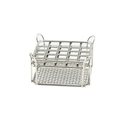 Gradilla 5x5 acero inox microtubos