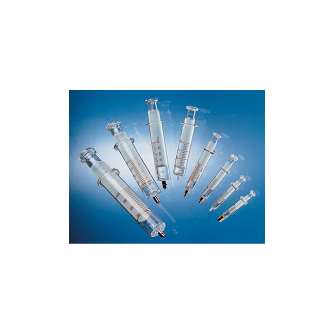 Jeringa vidrio LUER metal, 1 ml