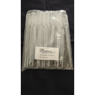 Pipetas Pasteur plástico 3 mL, b/25