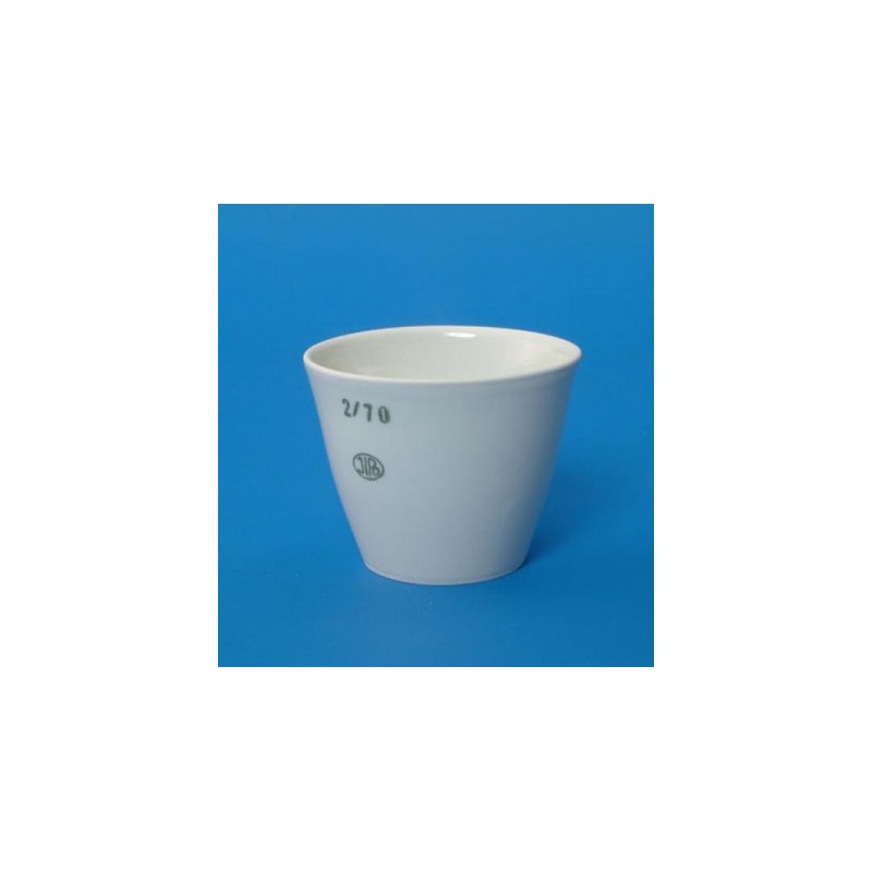 Crisol forma media esmaltado sin tapa, 30x25 mm, 10 ml, JIPO