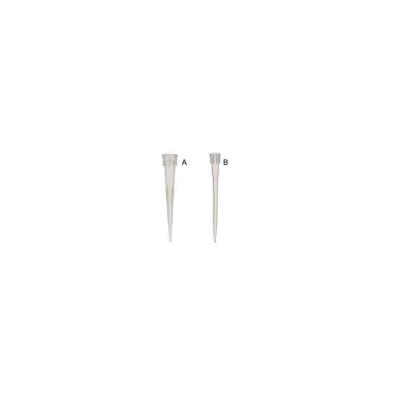 Puntas de PP para  Micropipetas  0,5 - 10 μl tipo Eppendorf (B))